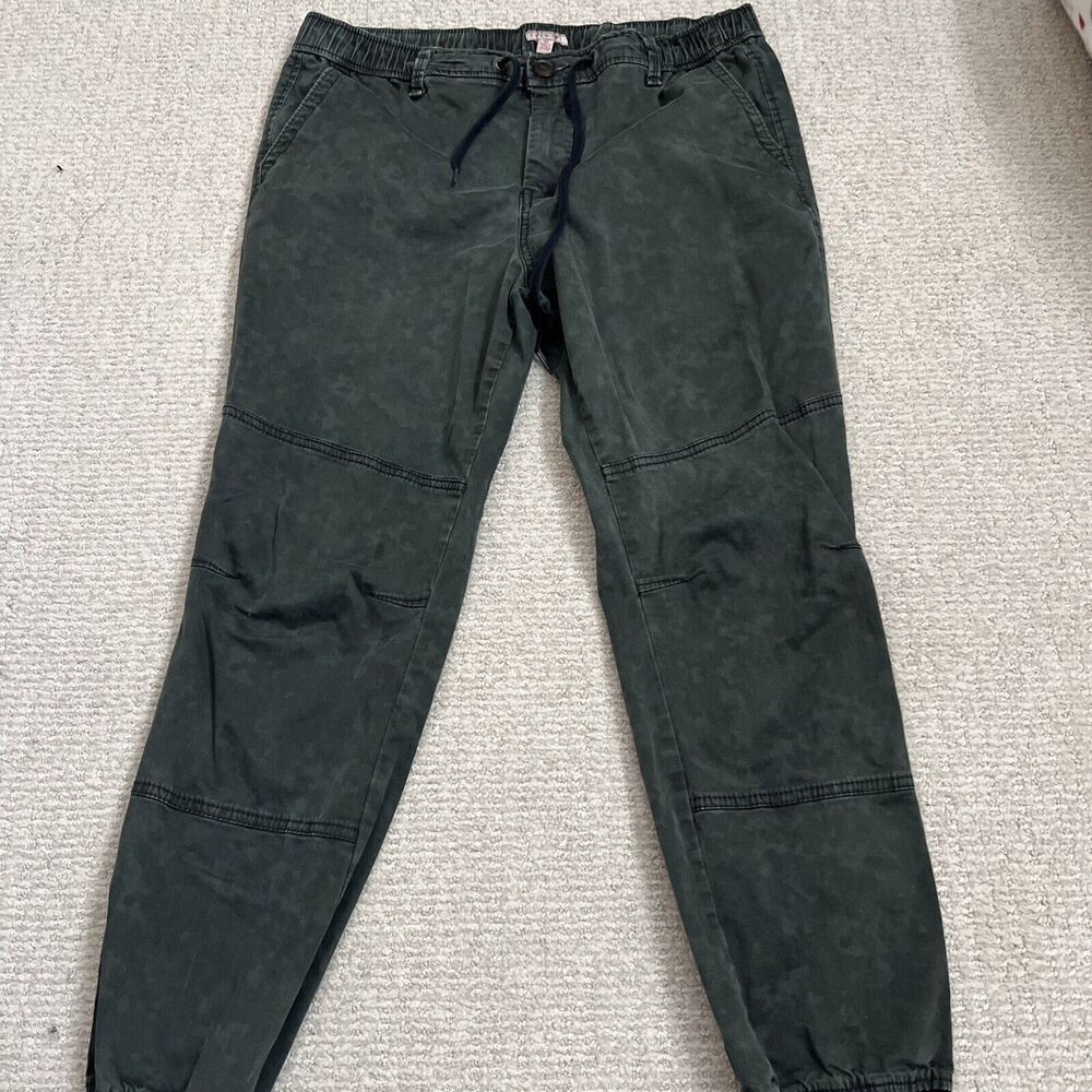 Cape Juby Jogger Pants Mens 32 Black Elastic Waist Slash Pockets Drawstring - Picture 2 of 8